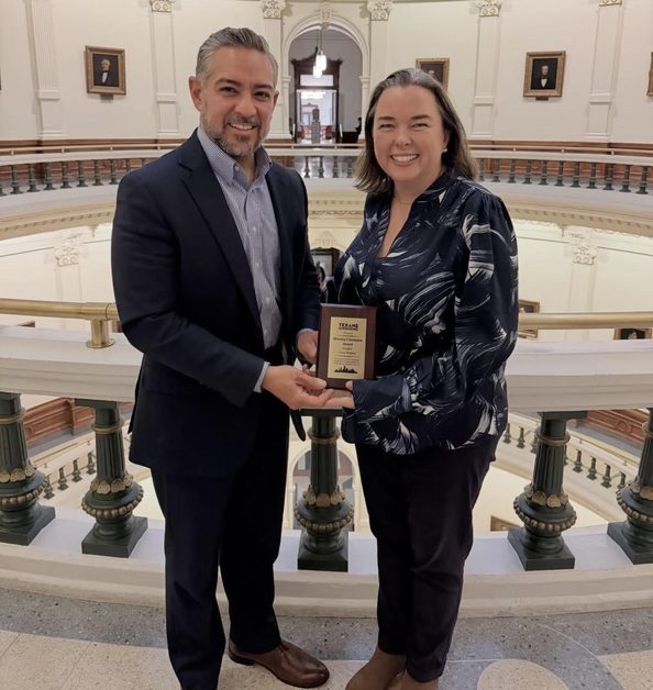 Pictured TFH Executive Director Felicity Maxwell and Senator Blanco.